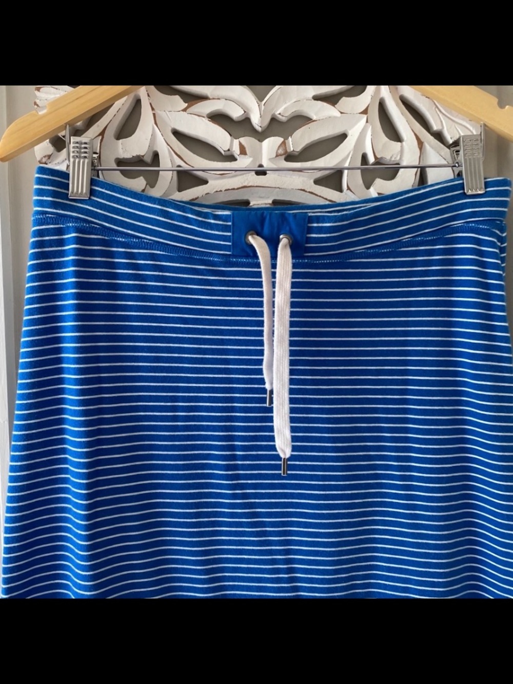 Vintage Ralph Lauren Jeans Co Y2K 90s Blue Striped Low Rise Maxi Skirt S - Picture 3 of 7